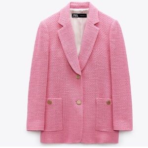 Zara Women's Blazer in Soft Pink